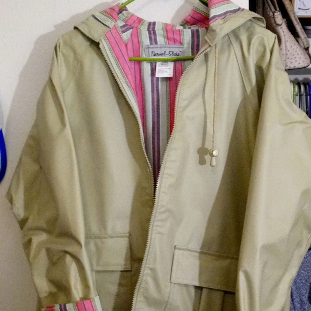 Pastel Green Lined Rain jacket